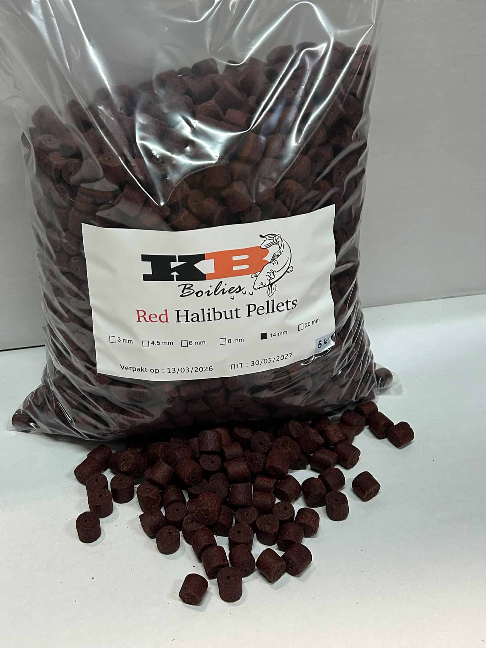 Red Halibut hooked pellets 14mm